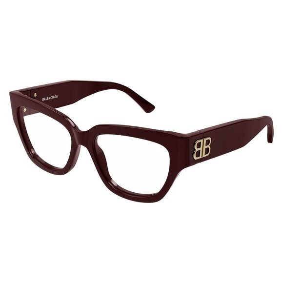 New Authentic  BALENCIAGA Everyday Red Cat Eye BB0326O 004 Glasses Women - Picture 1 of 4